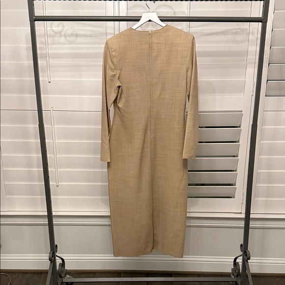 NWT Zara WOOL COLLECTION SRESS SIZE XL Beige Long Sleeve Dress - Picture 12 of 17